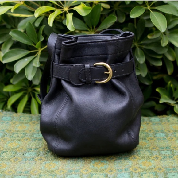 Coach Handbags - FINAL PRICE Vintage Coach Black Leather Crossbody.